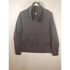 Anthropologie WILO The Label Bella 1/2 Zip In Vintage Black Size S